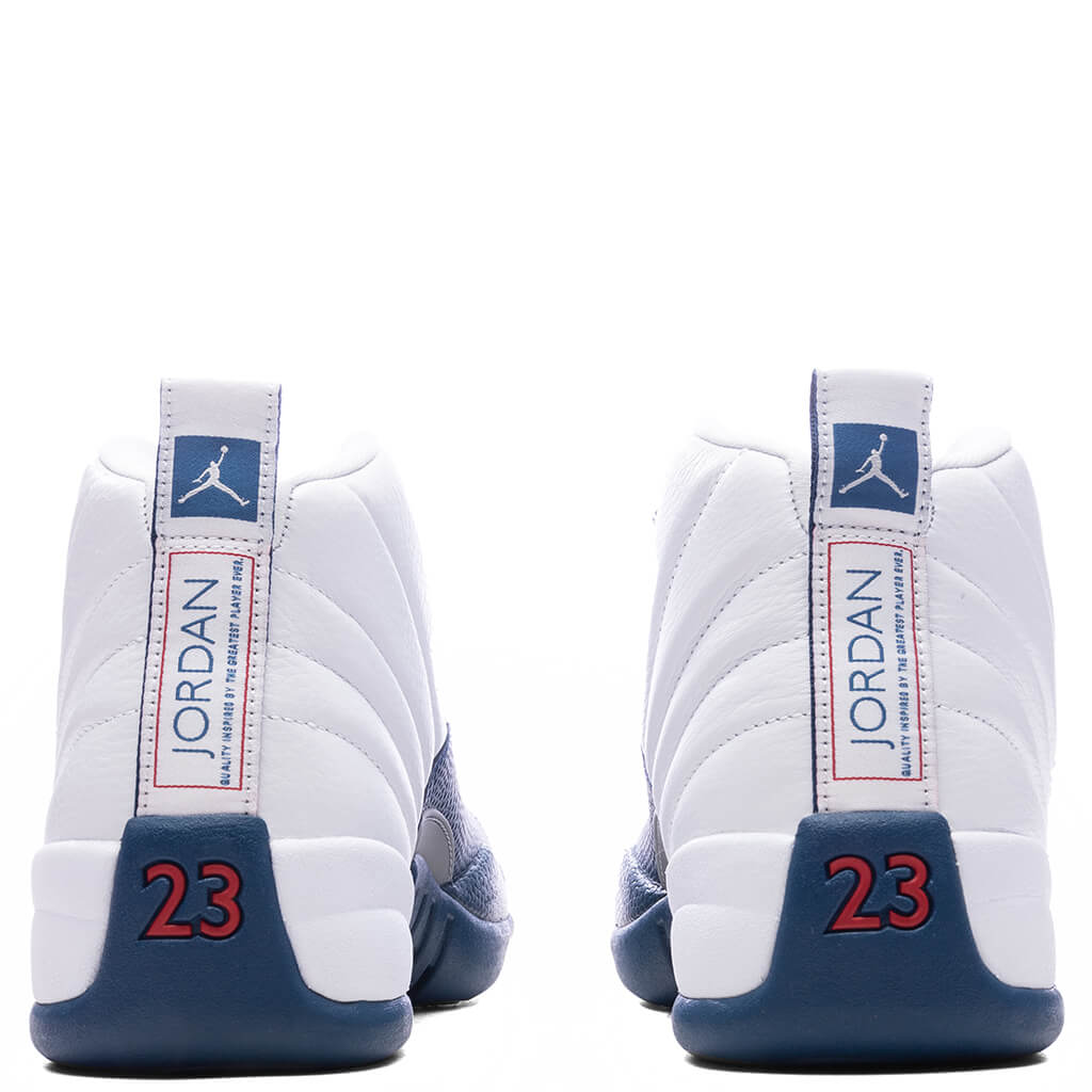 Air Jordan 12 Retro 'French Blue' - White/French Blue/Metallic Silver