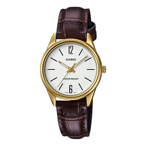 CASIO Quartz Waterproof Brown Analog LTP-V005GL-7BUDF