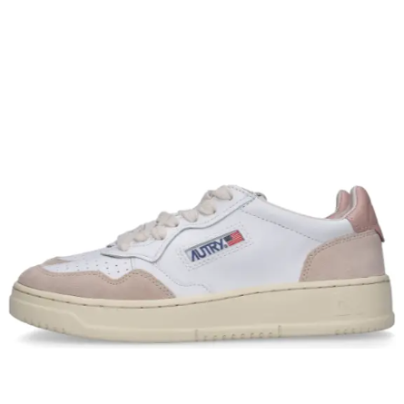 (WMNS) Autry Medalist Low Leather Suede 'White Pink' AULW-LS37