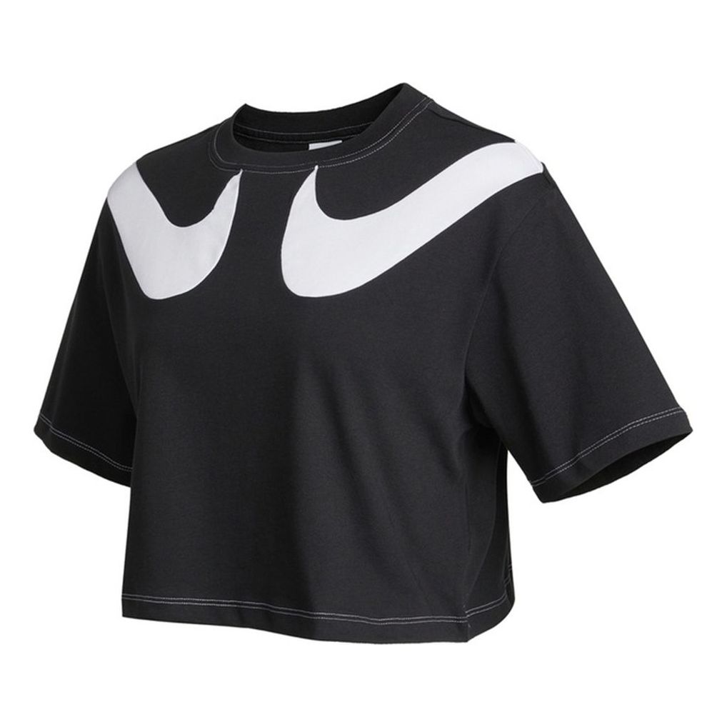 (WMNS) Nike AS W Nike Sportswear SWSH GX MOD CROP SS T Black DD5591-010
