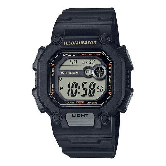 Casio Standard Stylish Retro Cube Digital Watch 'Black' W-737HX-1AV
