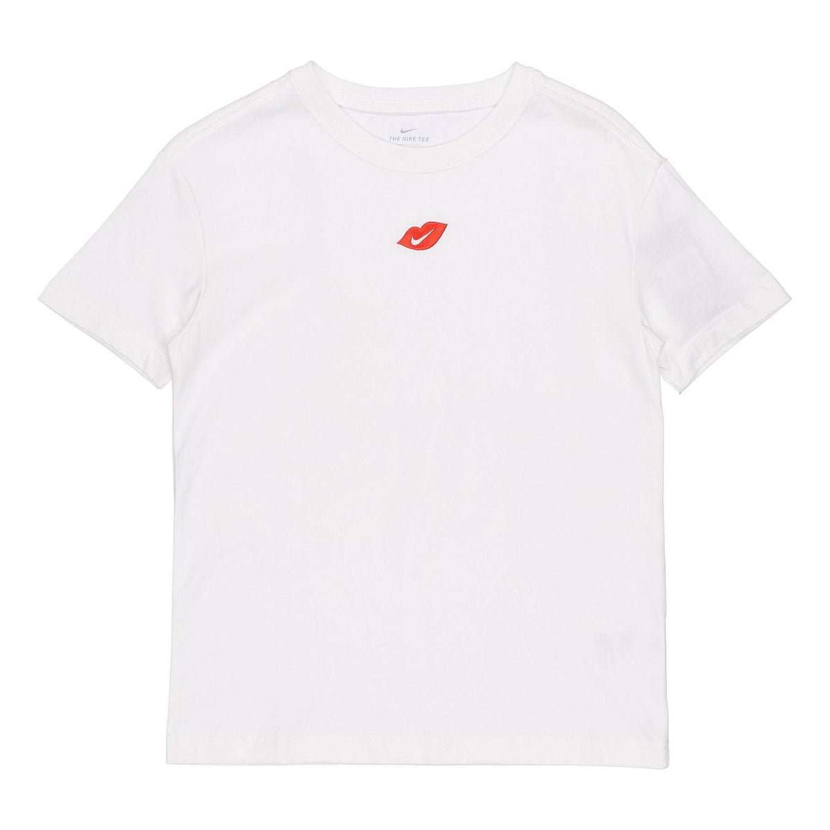 (WMNS) Nike Casual Sports Round Neck Flaming Lips Short Sleeve White T-Shirt DB9819-100
