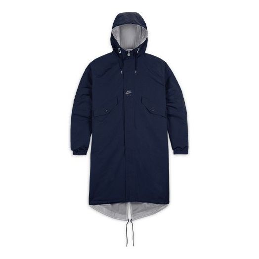 Nike Air x Kim Jones Double-Sided Mid-Length Hooded Jacket Unisex Blue/White DC9983-451